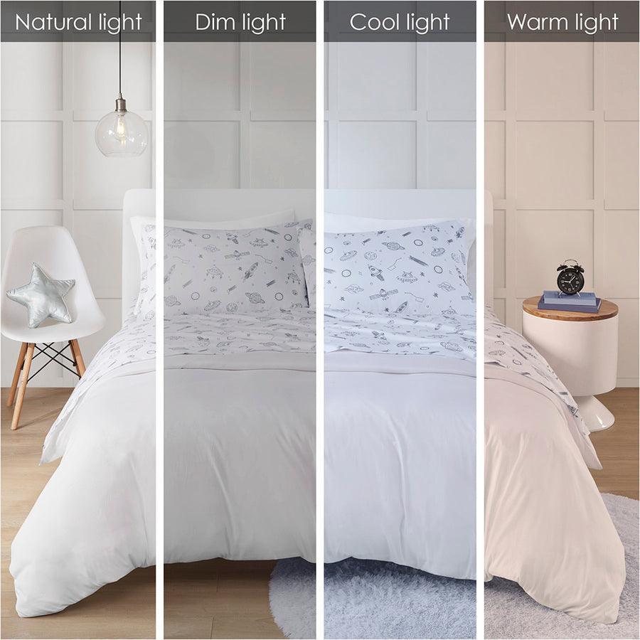 Olliix.com Sheets & Sheet Sets - Microfiber Sheet Set Space Rocket MZ20-0641