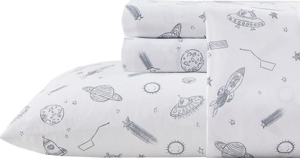 Olliix.com Sheets & Sheet Sets - Microfiber Sheet Set Space Rocket MZ20-0641