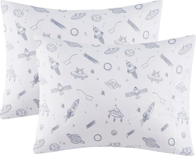 Olliix.com Sheets & Sheet Sets - Microfiber Sheet Set Space Rocket MZ20-0641