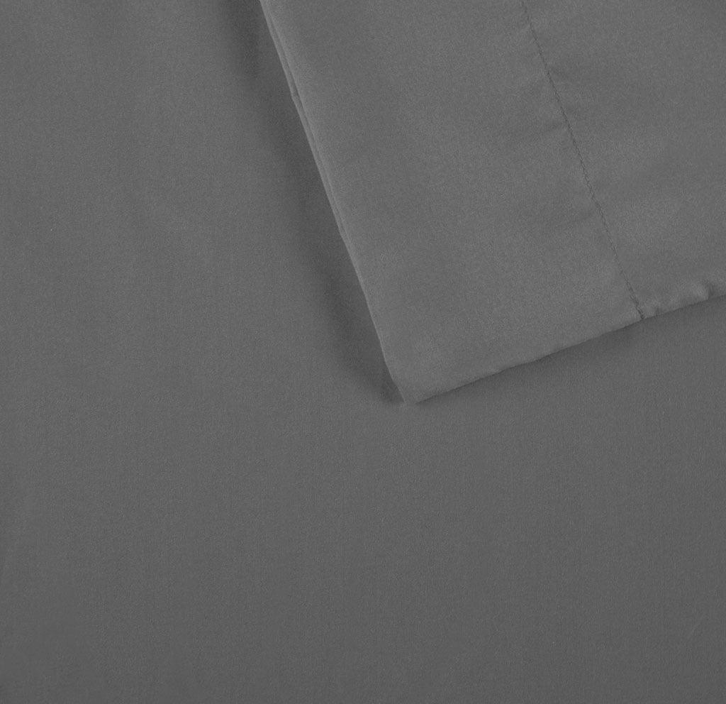 Olliix.com Sheets & Sheet Sets - Microfiber Twin Sheet Set Charcoal