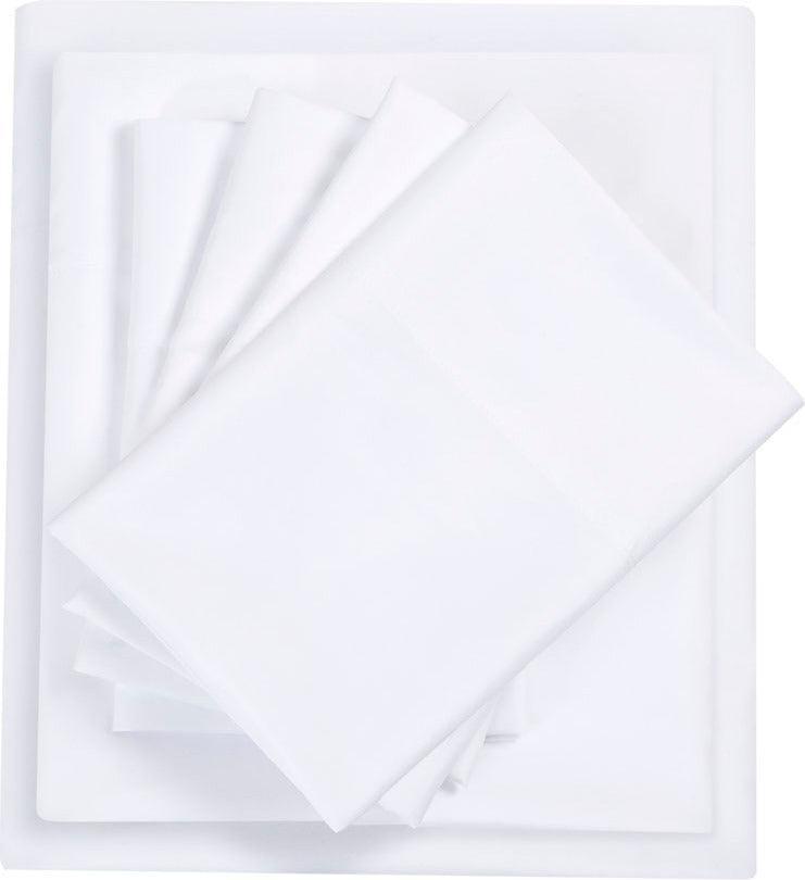 Olliix.com Sheets & Sheet Sets - Microfiber Twin XL Sheet Set with Side Storage White