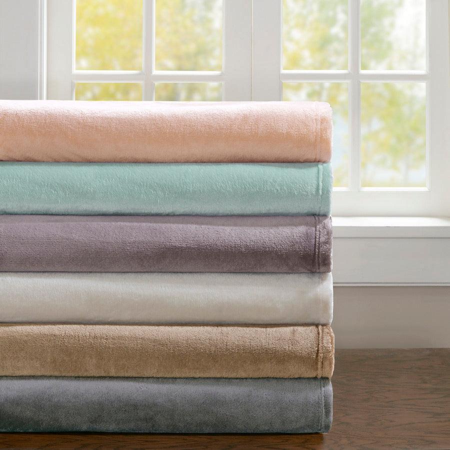 Olliix.com Comforters & Blankets - Microlight Blanket Full/Queen Blush
