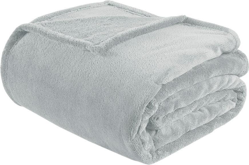 Olliix.com Comforters & Blankets - Microlight Casual Plush Oversized Blanket King Gray