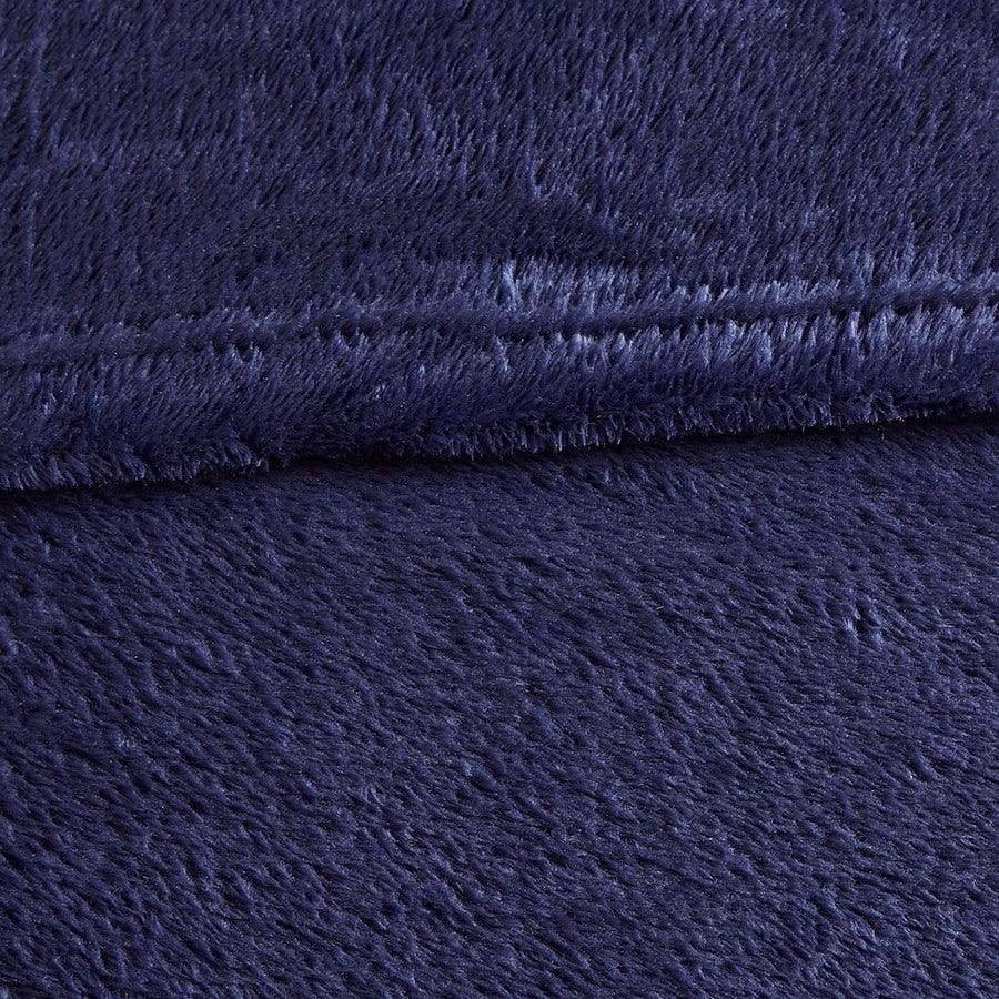 Olliix.com Comforters & Blankets - Microlight Casual Plush Oversized Blanket King Navy