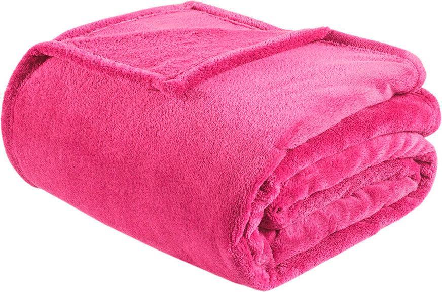 Olliix.com Comforters & Blankets - Microlight Casual Plush Oversized Blanket King Pink