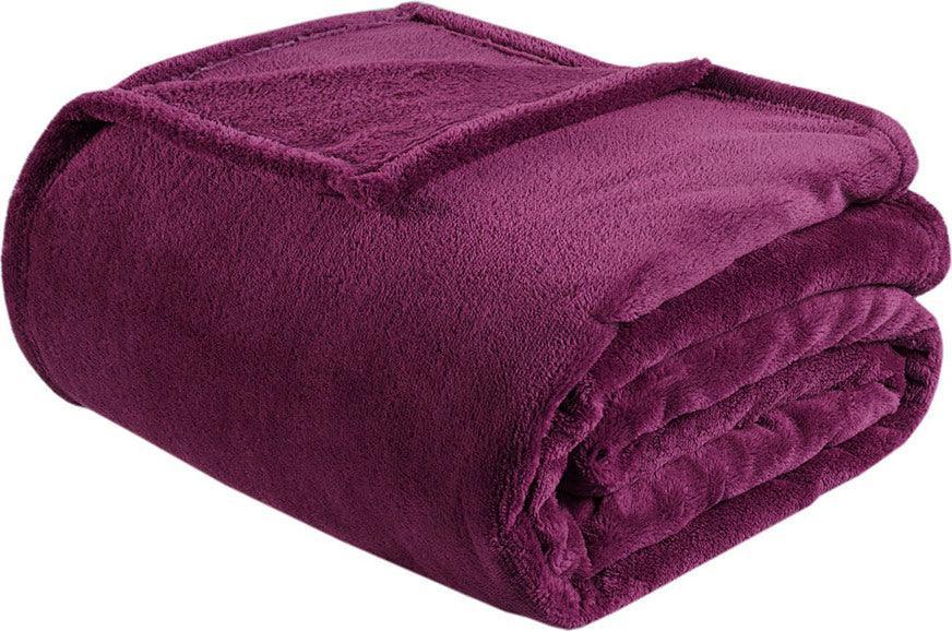 Olliix.com Comforters & Blankets - Microlight Casual Plush Oversized Blanket King Purple
