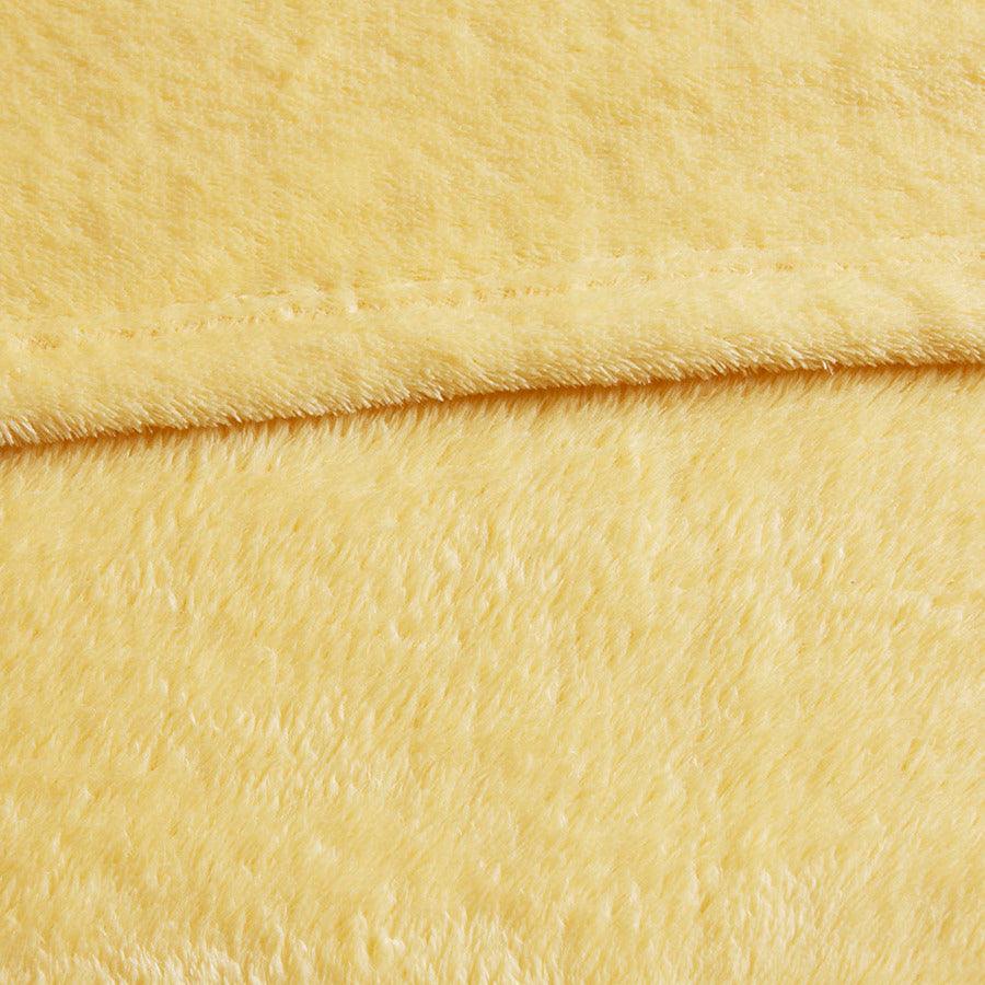 Olliix.com Comforters & Blankets - Microlight Casual Plush Oversized Blanket Twin/Twin XL Yellow