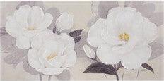Olliix.com Wall Paintings - Midday Bloom Florals Paint Embellished Canvas White