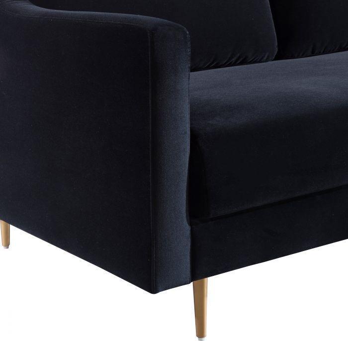Tov Furniture Sofas & Couches - Milan Black Velvet Sofa