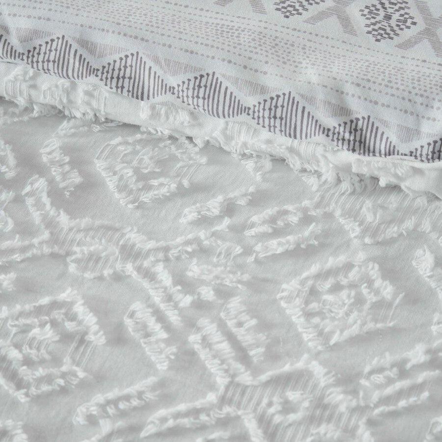 Olliix.com Comforters & Blankets - Mill Full/Queen Valley Reversible Cotton Comforter Set Gray