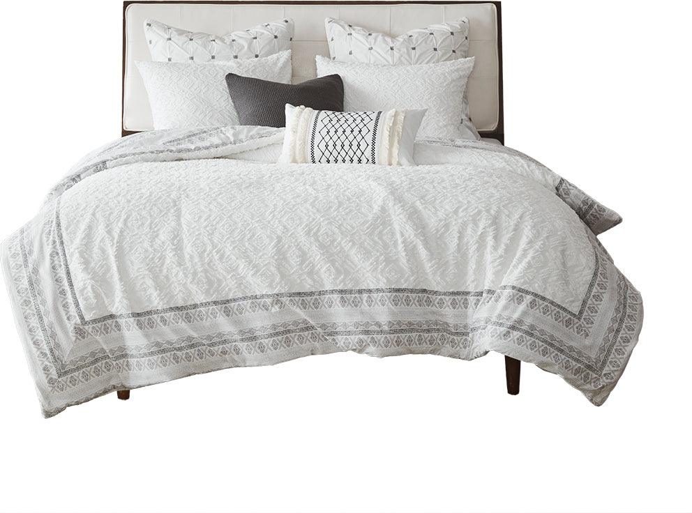 Mill Full Queen Valley Reversible Cotton Comforter Set Gray