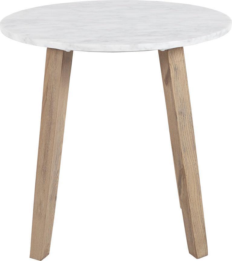 Olliix.com Side & End Tables - Milo Modern/Contemporary End Table Dia. 19.75 X 19.5" H White
