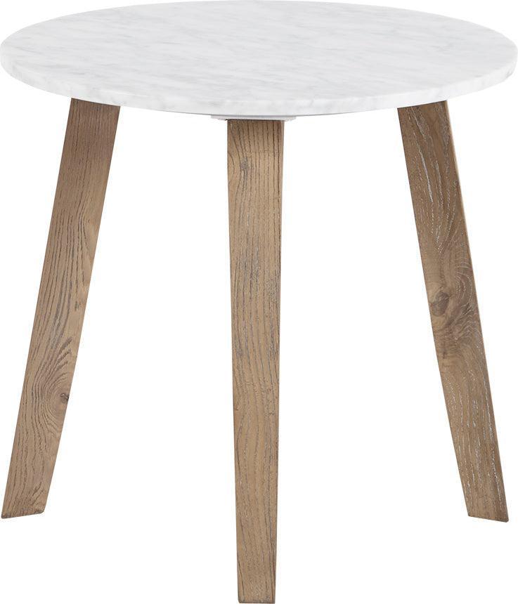 Olliix.com Side & End Tables - Milo Modern/Contemporary End Table Dia. 19.75 X 19.5" H White