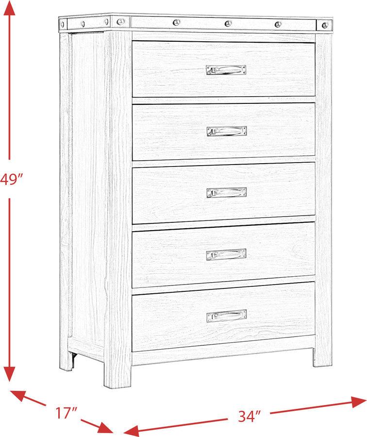 Elements Chest of Drawers - Montauk 5-Drawer Chest Gray