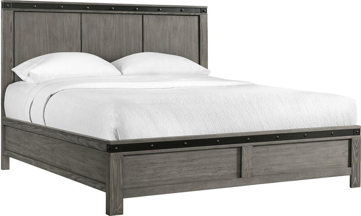 Elements Bedroom Sets - Montauk King Panel 3PC Bedroom Set Gray