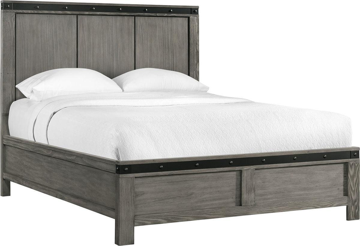 Elements Bedroom Sets - Montauk Queen Panel 6PC Bedroom Set Gray