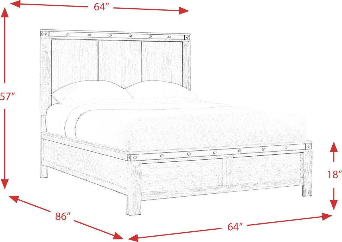 Elements Beds - Montauk Queen Panel Bed Gray