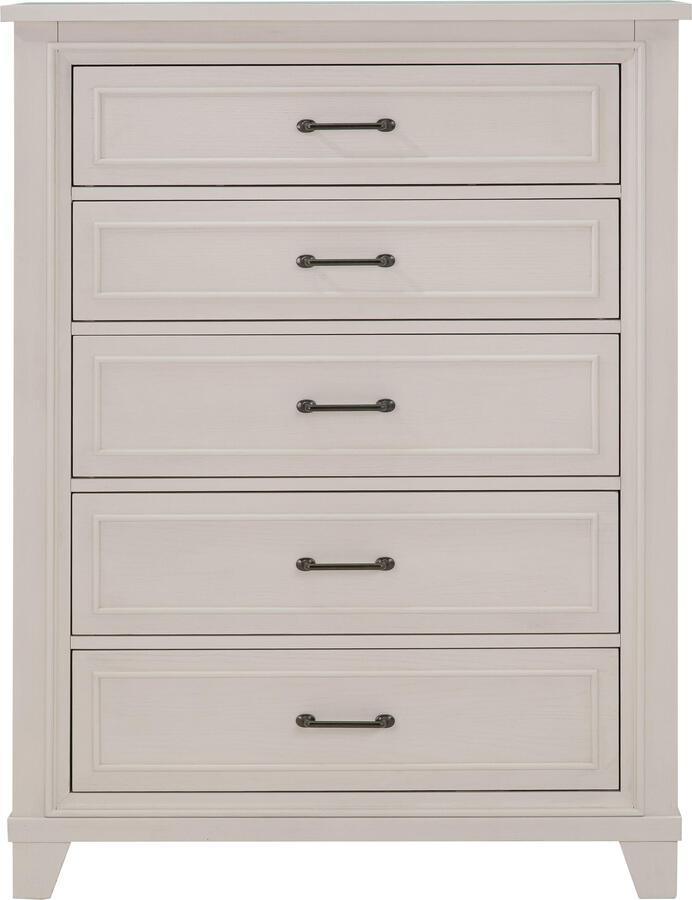 Tov Furniture Chest of Drawers - Montauk Weathered White Chest