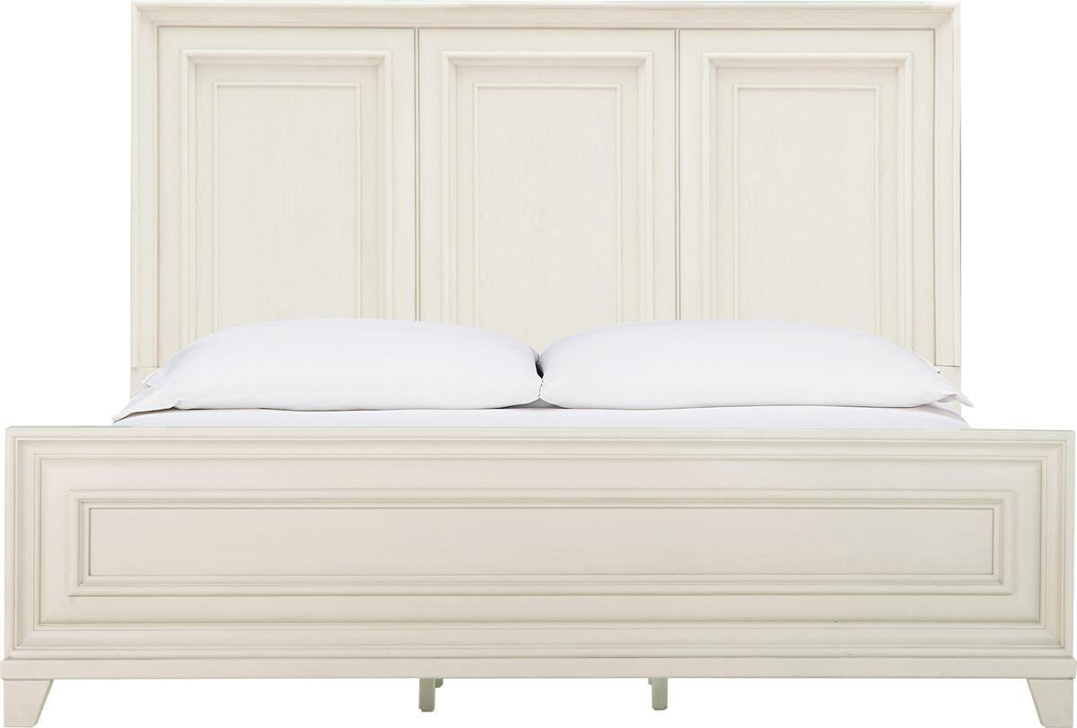 Tov Furniture Beds - Montauk Weathered White King Panel Bed