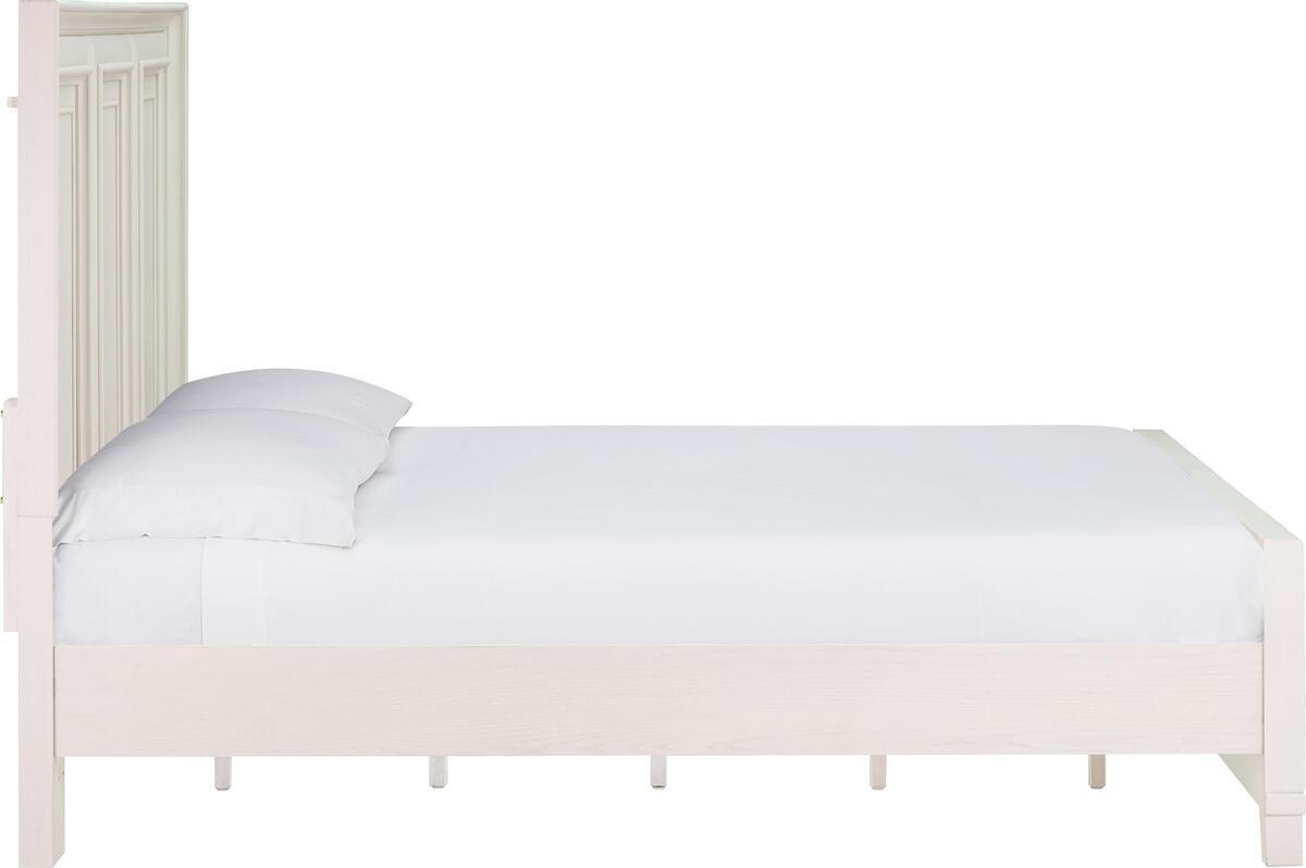 Tov Furniture Beds - Montauk Weathered White King Panel Bed