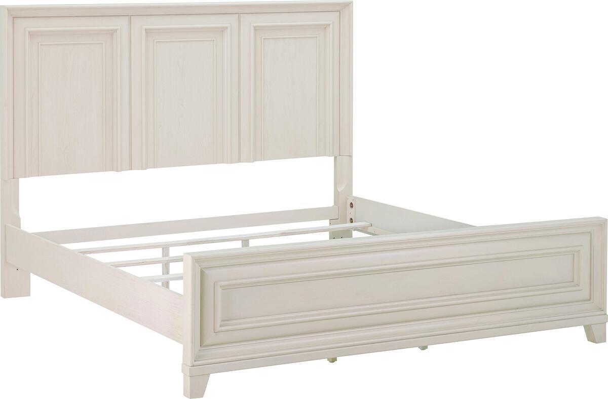 Tov Furniture Beds - Montauk Weathered White King Panel Bed