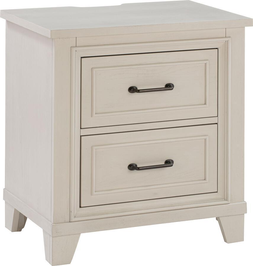 Tov Furniture Nightstands & Side Tables - Montauk Weathered White Nightstand