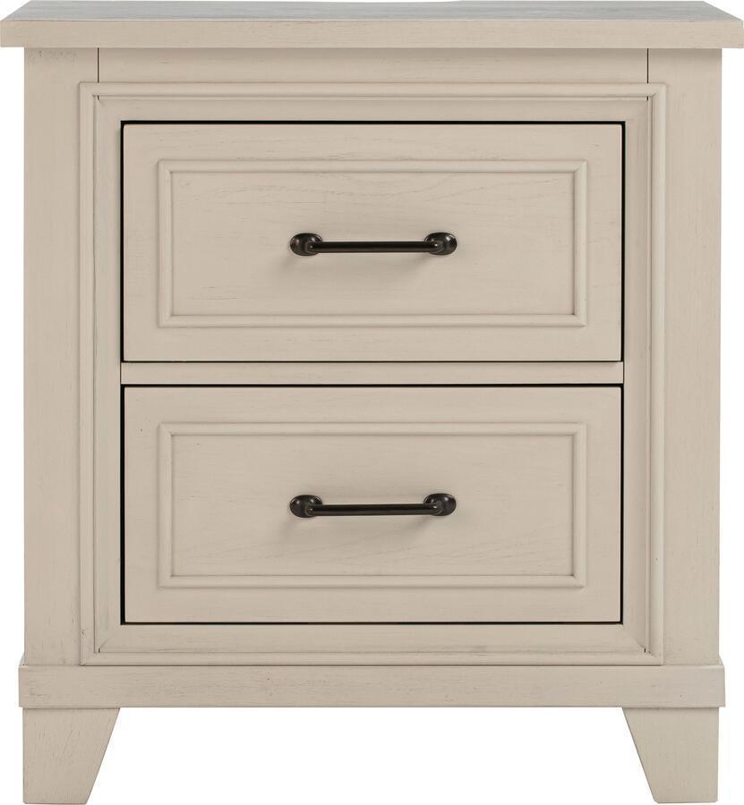 Tov Furniture Nightstands & Side Tables - Montauk Weathered White Nightstand