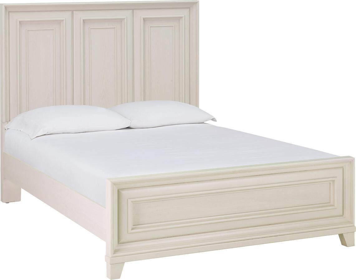 Tov Furniture Beds - Montauk Weathered White Queen Panel Bed