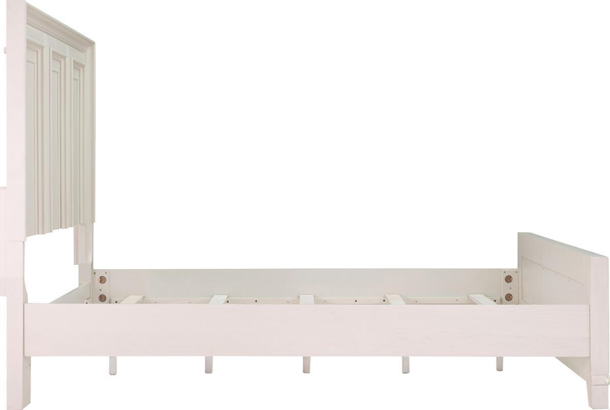 Tov Furniture Beds - Montauk Weathered White Queen Panel Bed