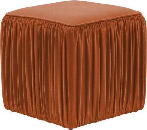 Tov Furniture Ottomans & Stools - Morgan Pleated Ottoman Cognac