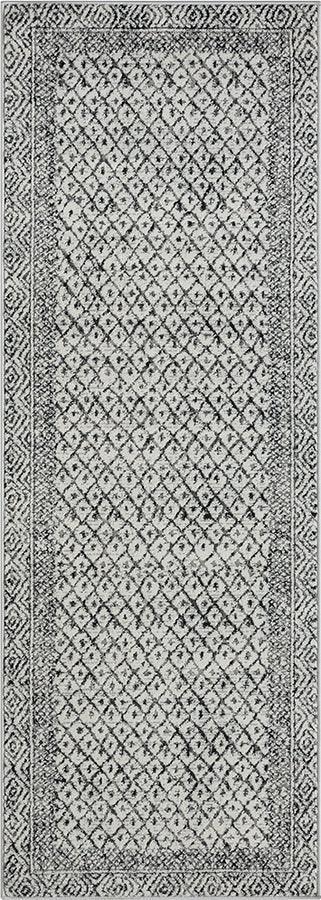Olliix.com Indoor Rugs - Moroccan Bordered Global Woven Area Rug Grey|Cream MP35-8070