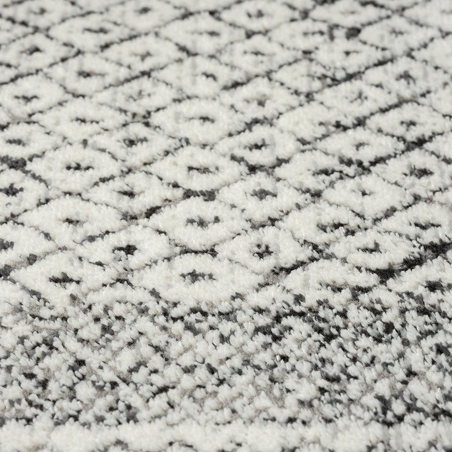 Olliix.com Indoor Rugs - Moroccan Bordered Global Woven Area Rug Grey|Cream MP35-8070