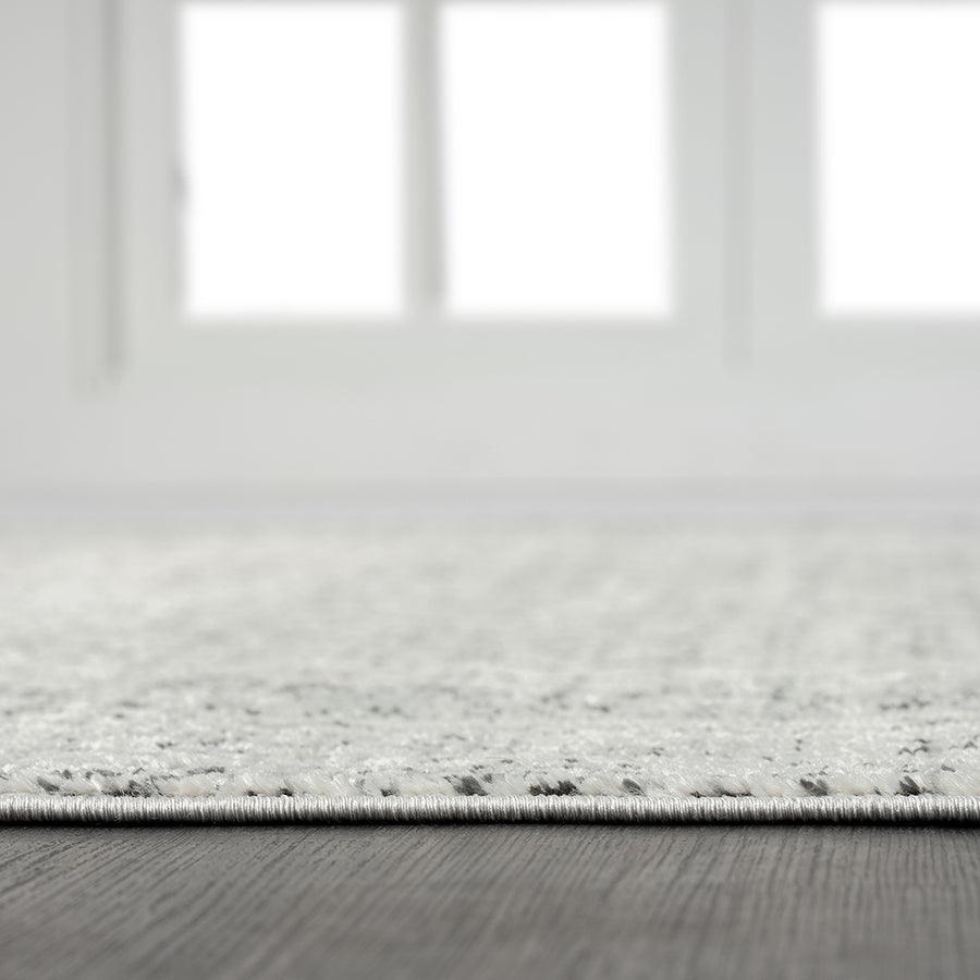 Olliix.com Indoor Rugs - Moroccan Bordered Global Woven Area Rug Grey|Cream MP35-8070