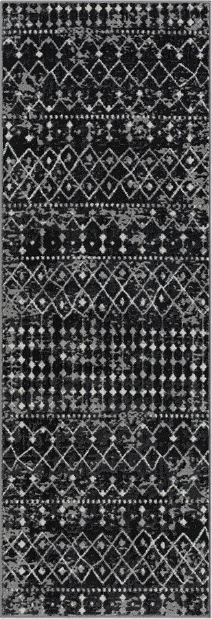 Olliix.com Indoor Rugs - Moroccan Global Woven Area Rug Charcoal MP35-8019