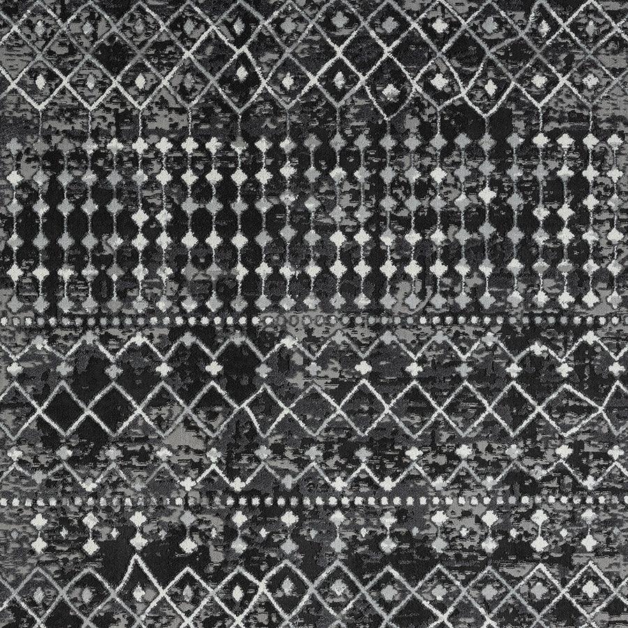 Olliix.com Indoor Rugs - Moroccan Global Woven Area Rug Charcoal MP35-8019