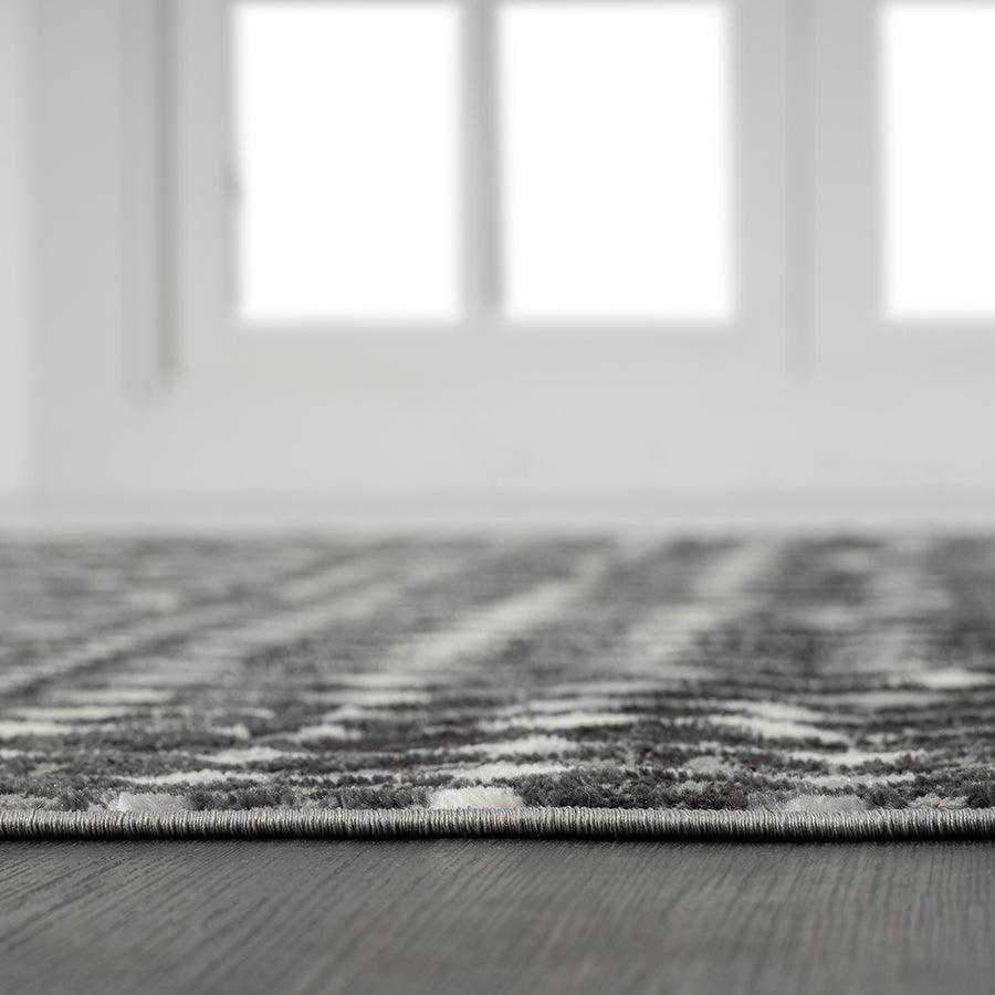 Olliix.com Indoor Rugs - Moroccan Global Woven Area Rug Charcoal MP35-8019