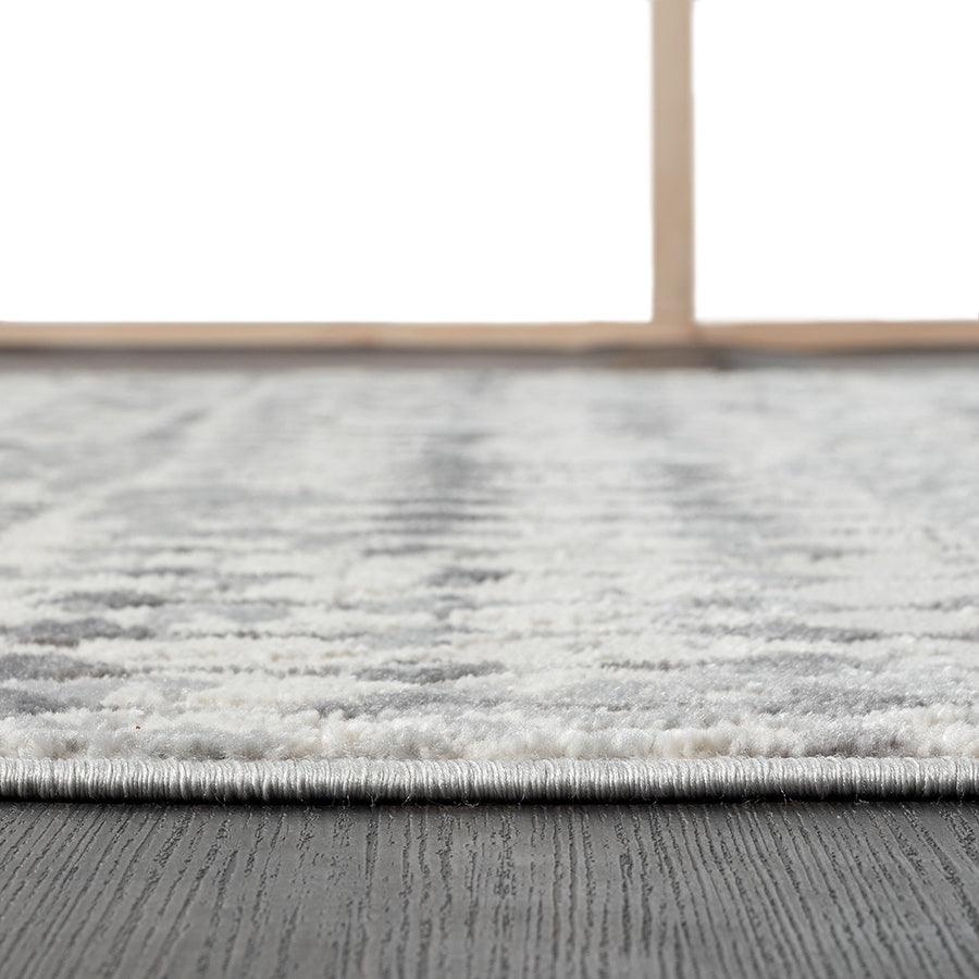 Olliix.com Indoor Rugs - Moroccan Global Woven Area Rug Light Grey|Cream MP35-8023