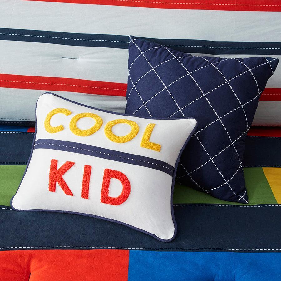 Olliix.com Comforters & Blankets - Morris Casual Stripe Printed Comforter Set Multi Twin