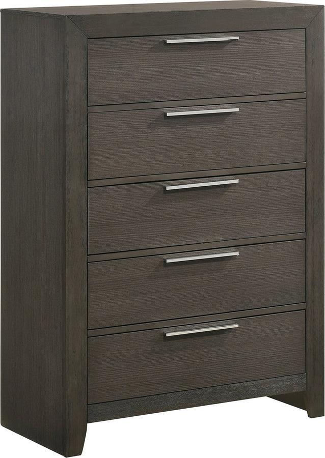 Elements Chest of Drawers - Myla 5-Drawer Chest in Grey