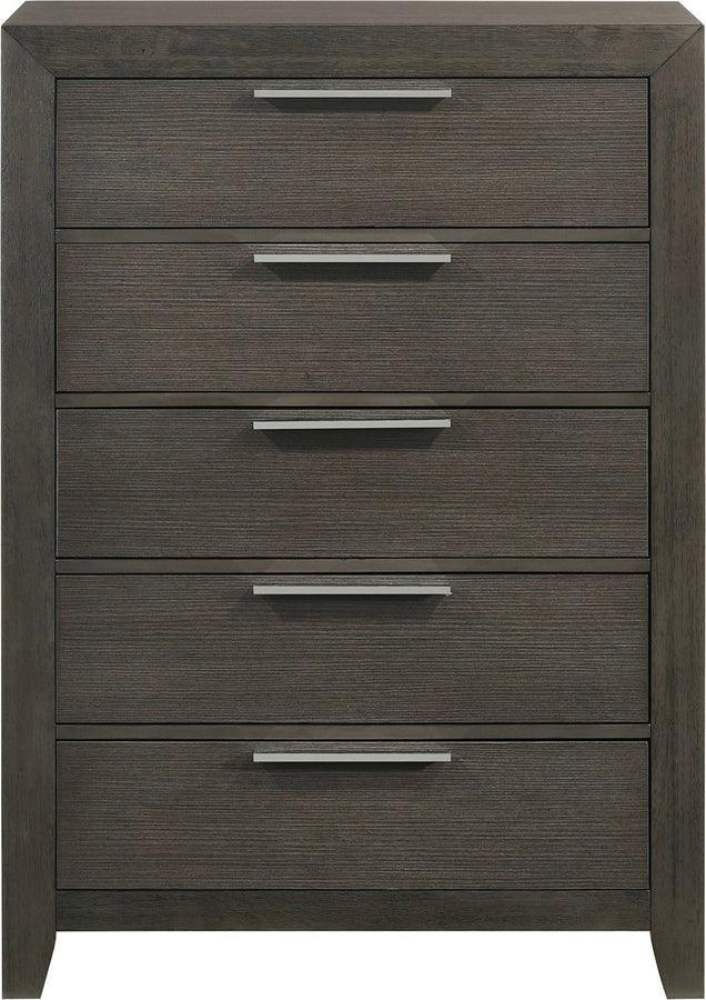Elements Chest of Drawers - Myla 5-Drawer Chest in Grey