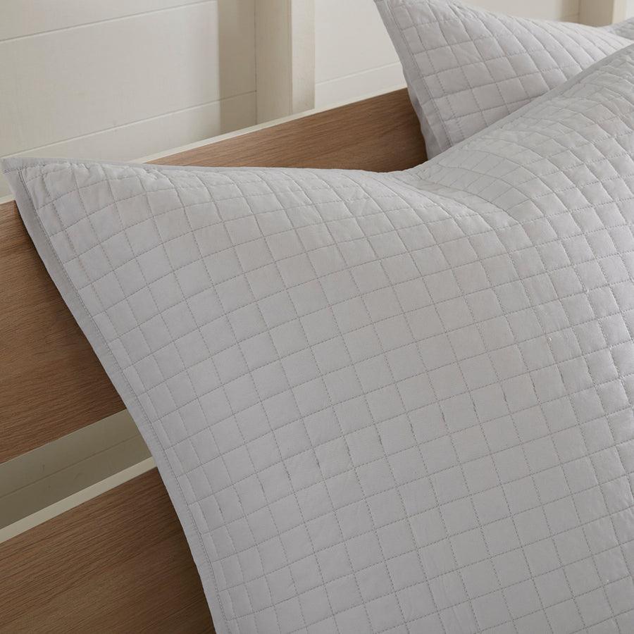 Olliix.com Comforters & Blankets - Myla 7 Piece Cotton Jacquard Comforter Set Ivory Full/Queen