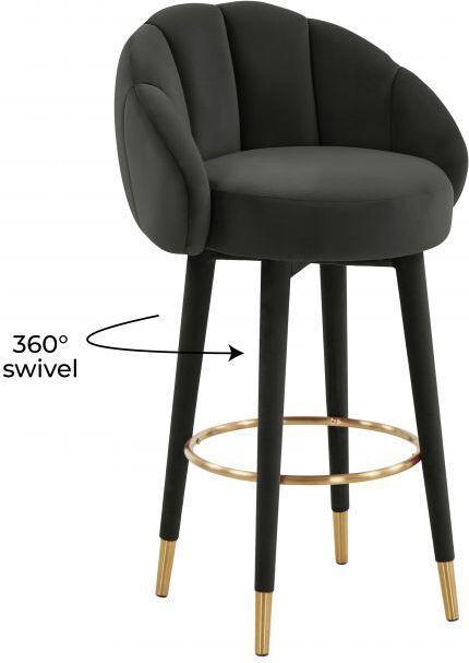 Tov Furniture Barstools - Myla Black Swivel Bar Stool