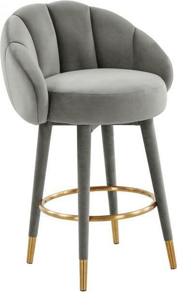 Tov Furniture Barstools - Myla Light Grey Swivel Counter Stool