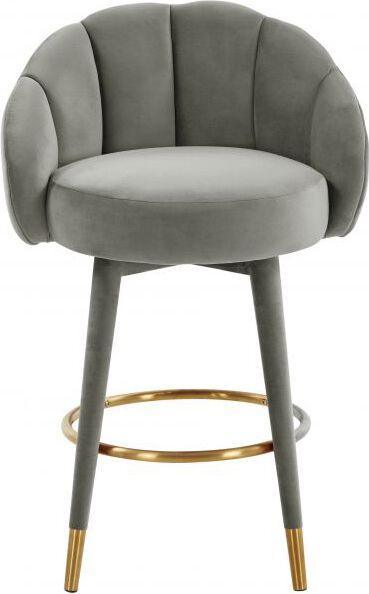Tov Furniture Barstools - Myla Light Grey Swivel Counter Stool