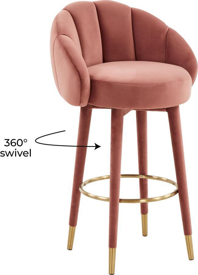 Tov Furniture Barstools - Myla Salmon Swivel Bar Stool Salmon