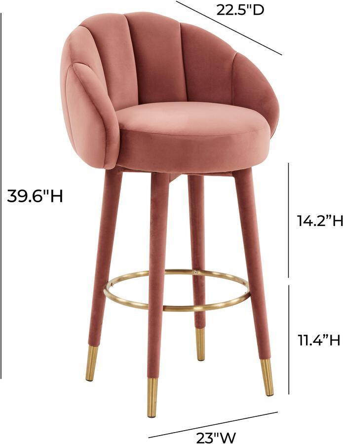 Tov Furniture Barstools - Myla Salmon Swivel Bar Stool Salmon