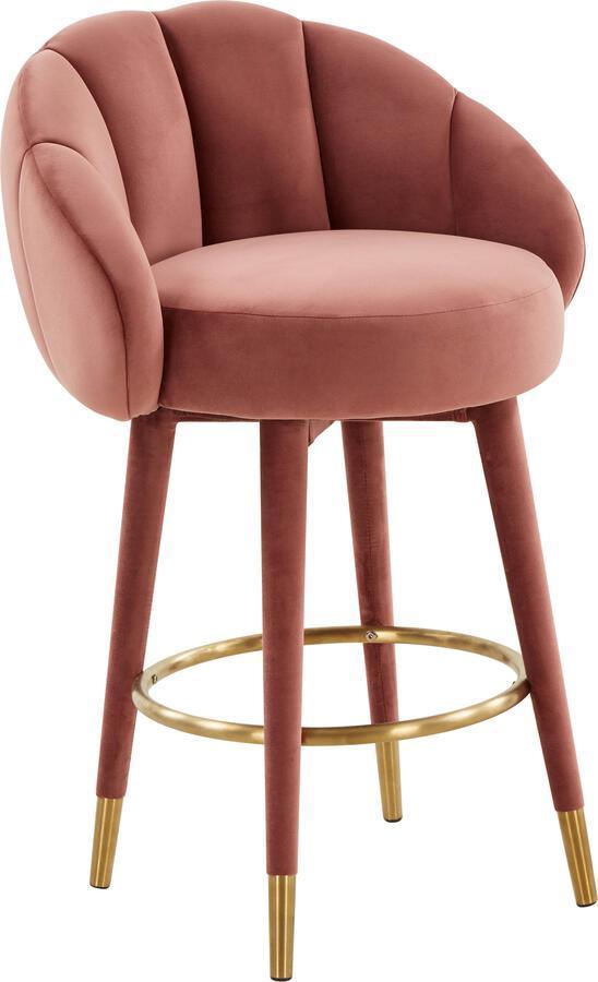 Tov Furniture Barstools - Myla Salmon Swivel Counter Stool Salmon