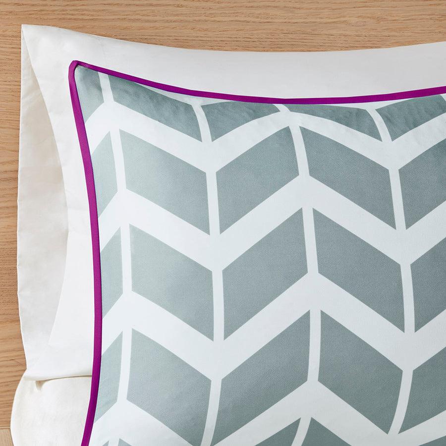 Olliix.com Comforters & Blankets - Nadia 20 " D Comforter Set Purple Full/Queen