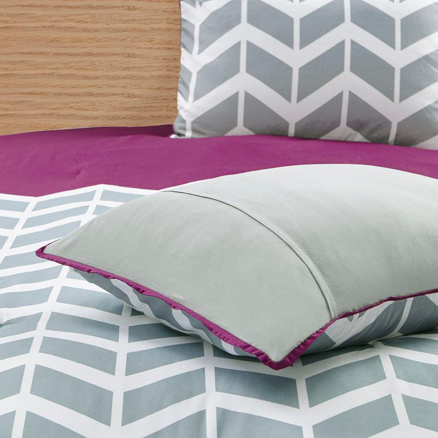 Olliix.com Comforters & Blankets - Nadia 20 " D Comforter Set Purple Full/Queen