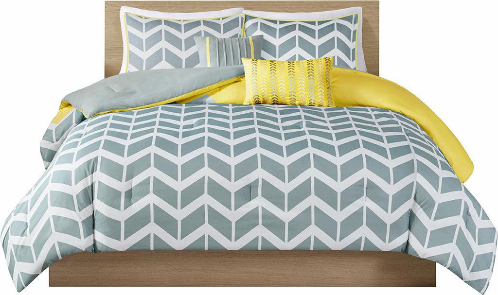 Olliix.com Comforters & Blankets - Nadia King/California King Comforter Set Yellow